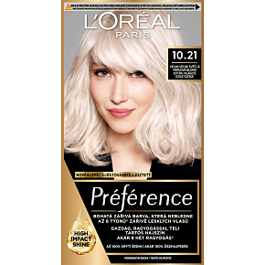 L'oreal Paris Préférence hair color, Stockholm, very light pearl blonde 10.21