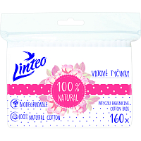 Linteo Natural Cotton Swabs Paper Bag 160 pcs