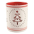 White-red ceramic candlestick with a 9 cm tree