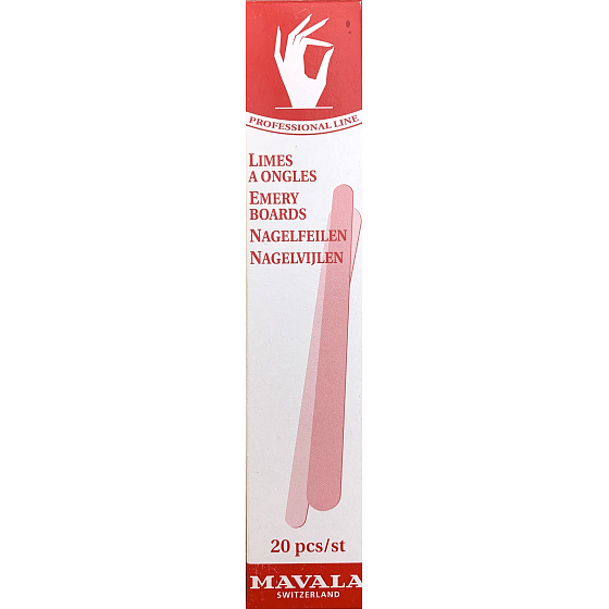 Mavala Emery Boards thin professional nail files 20 pieces