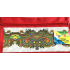 Donau Gimboo school pencil case with zipper ornaments red 22 x 12 cm