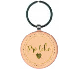 Nekupto Round leatherette keychain For you 4.5 cm