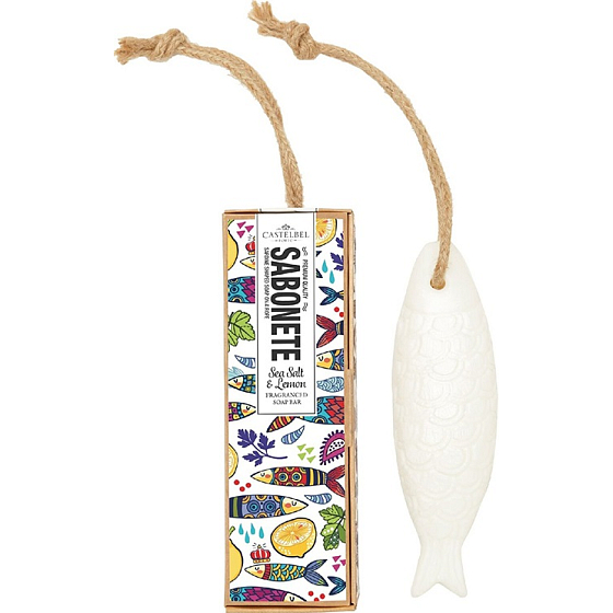 Castelbel Sardinka Sea salt and lemon luxury toilet soap on a string 80 g