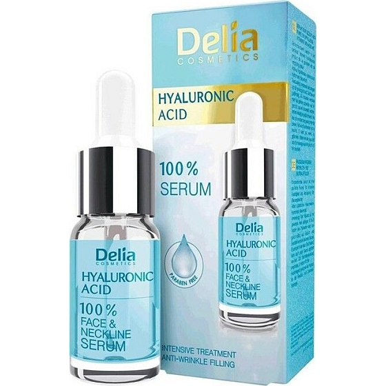 Delia Cosmetics 100% hyaluronic acid serum for face and décolleté 10 ml