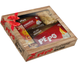 Pe-Po Gift pack 2022 solid firelighter 40 pieces + wooden firelighter 32 pieces + wood wool firelighter 12 pieces + chimney poker 5 pieces + 55 mm matches 100 pieces + maxi fireplace matches 20 cm 45 pieces + matches long 10 cm 50 pieces, gift set