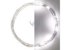 Emos Christmas nano chain silver 1,9 m, 20 LEDs, cold white + timer