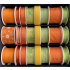 Nekupto Fabric ribbon Orange narrow dark orange border 3,5 m x 5 mm