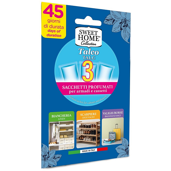 Sweet Home Talco - Powder scented bags for wardrobes 3 pieces
