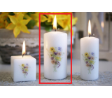 Lima Meadow Blossom white scented candle cylinder 50 x 100 mm
