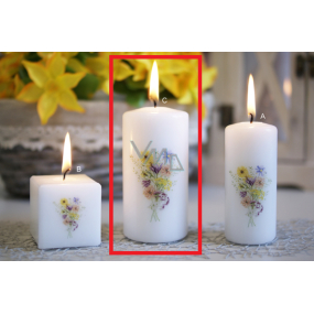 Lima Meadow Blossom white scented candle cylinder 50 x 100 mm