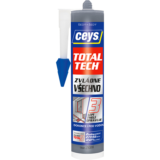Ceys Total Tech universal adhesive and sealant, gray, 290 ml