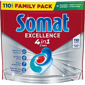 Somat Dishwasher Tablets 4in1 Excellence 110 pcs
