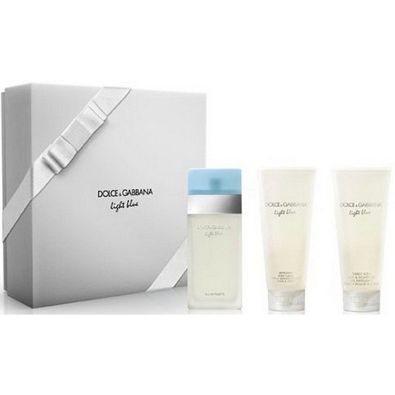 Dolce & Gabbana Light Blue eau de toilette for women 100 ml + shower gel 100 ml + body cream 100 ml, gift set