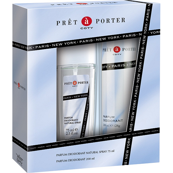 Pret a Porter Original perfumed deodorant glass for women 75 ml + deodorant spray 200 ml, cosmetic set