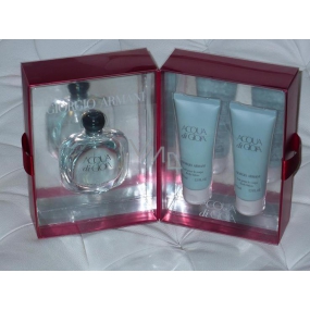 Giorgio Armani Acqua di Gioia perfumed water for women 50 ml + body lotion 75 ml + shower gel 75 ml, gift set