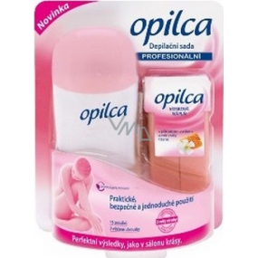 Opilca Professional Hair Removal Kit with Natural Wax 15 Strips 2 Wet Wipes