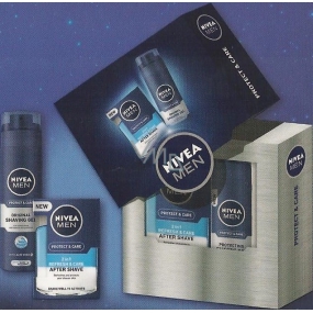 Nivea Men 2phase Protect aftershave 100 ml + shaving gel 200 ml, cosmetic set