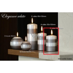 Lima Elegance White candle light brown cylinder 60 x 90 mm 1 piece