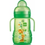I have a Trainer drinking training bottle with a soft spout and handles, various designs and colors, 4+ months, 220 ml.
