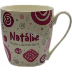 Nekupto Twister mug named Natalie pink 0.4 liter