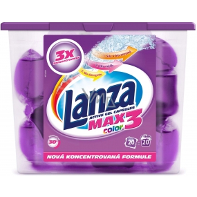 Lanza Max3 Color gel capsules for washing colored laundry 20 pieces