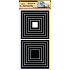 Square wall stickers black 2 sets 69 x 32 cm