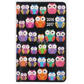 Albi Diary pocket student Colorful winking owls 9.5 cm × 15.5 cm × 1.1 cm