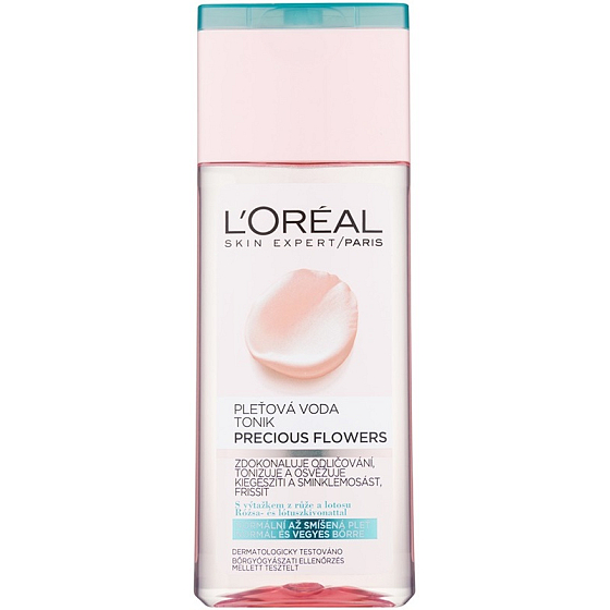 Loreal Precious Flowers tonic lotion with rose extract and lotous normal to combination skin 200 ml