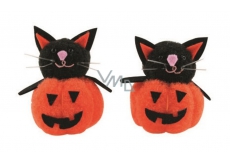Pumpkin with black cat 5 cm, 2 pieces in a bag