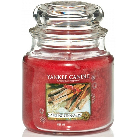 Yankee Candle Sparkling Cinnamon - Glittering Cinnamon Scented Candle Classic Small Glass 104 g