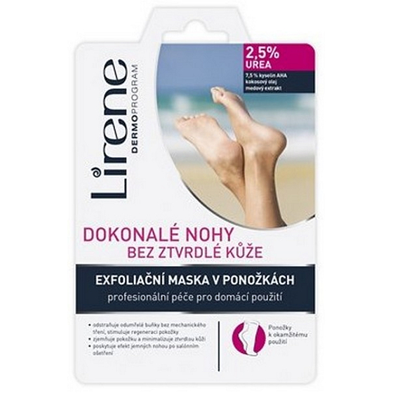 Lirene Perfect Feet Without Hard Skin 2.5% Urea Exfoliating Sock Mask