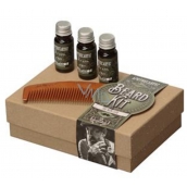 Apothecary87 Care oil for beard 3 x 10 ml + comb, cosmetic set for beard