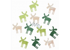 Reindeer woody greens and natural 4 cm 12 pieces