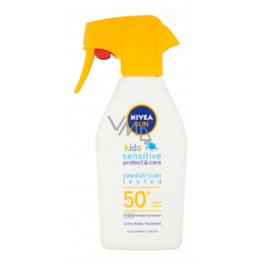 Nivea Sun Kids F50 + Sensitive sunscreen waterproof unscented spray 300 ml