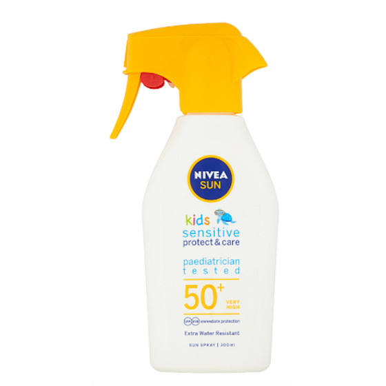 Nivea Sun Kids F50 + Sensitive sunscreen waterproof unscented spray 300 ml