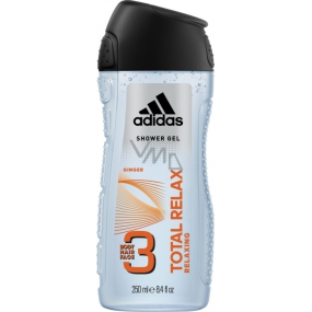 Adidas Total Relax 3 in 1 shower gel for body, face and hair for men 250 ml