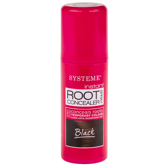 Systeme Root Concealer Spray for Gray Roots Coverage Black 75 ml