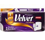 Velvet White Excellence Premium Comfort luxury toilet paper 4 ply 8 pieces