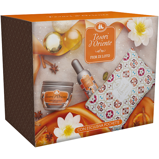 Tesori d Oriente Fior di Loto perfumed water for women 100 ml + body cream 300 ml + bag, gift set