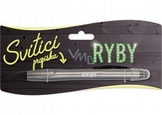 Nekupto Glowing ballpoint pen with Fish print, touch tool controller 15 cm