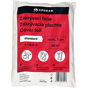 Spokar Standard Covering Film for Painting, 7 µ, 50 m², 4 × 12.5 m Spokar Standard Covering Film for Painting, 7 µ, 50 m², 4 × 12.5 m