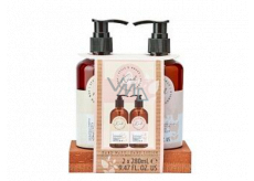 Sunkissed Hand Wash Set 95% Natural Kind hand wash 280 ml + hand lotion 280 ml + pine tray, cosmetic set for women