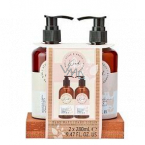 Sunkissed Hand Wash Set 95% Natural Kind hand wash 280 ml + hand lotion 280 ml + pine tray, cosmetic set for women