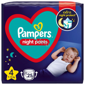Pampers Night Pants size 4, 9 - 15 kg diaper panties 25 pcs