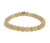 Quartz with Rutile gold bracelet elastic natural stone, ball 6 mm / 16-17 cm, the most perfect healer