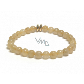 Quartz with Rutile gold bracelet elastic natural stone, ball 6 mm / 16-17 cm, the most perfect healer