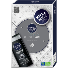 Nivea Men Active Care Creme cream 75 ml + Active Clean shower gel 250 ml, cosmetic set for men