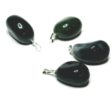 Agate moss Troml pendant natural stone, 2,2-3 cm, 1 piece, gives courage and strength