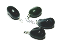 Agate moss Troml pendant natural stone, 2,2-3 cm, 1 piece, gives courage and strength