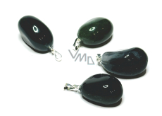 Achát mechový troml přívěsek přírodní minerál, 2,2-3 cm, 1 kus